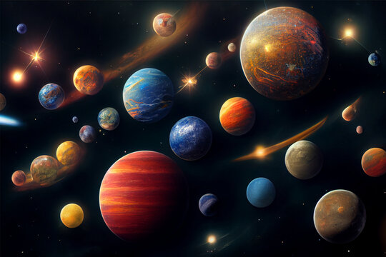 Mega planets and stars in the milky way galaxy © Baraka