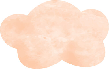 Watercolor cloud peach