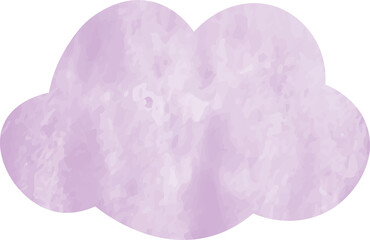 Watercolor cloud purple, thunderstorm