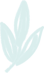 cute hand draw style pastel pink and blue spring tiny little flower and leaf
