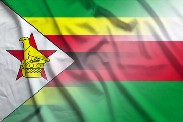 Zimbabwe and Oman official flag international contract OMN ZWE