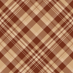 Seamless pattern in lovely beige and brown colors for plaid, fabric, textile, clothes, tablecloth and other things. Vector image. 2