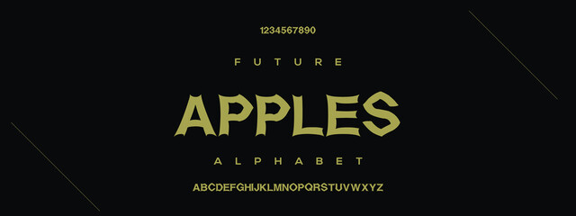  APPLES Elegant alphabet letters font and number. Classic Lettering Minimal Fashion Designs. Typography modern serif fonts decorative vintage design concept. vector 