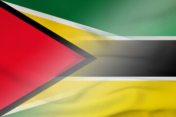 Guyana and Mozambique political flag international negotiation MOZ GUY
