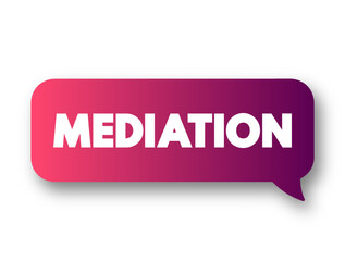 Mediation text message bubble, concept background