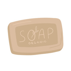 Handmade olive soap isolated on white background. Hand drawn vector illustration.