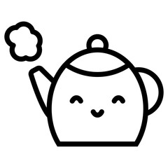 Obraz premium teapot emoji icon