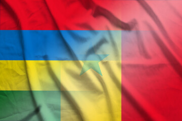 Mauritius and Senegal official flag international contract SEN MUS