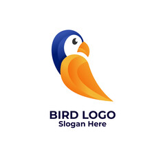 Bird Gradient Modern Logo Company Vector Template