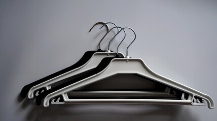 clothes hangers isolated on white