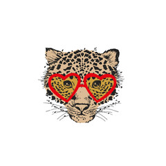 Creative cat face with sunglasses  illustration isolated on png Transparent background
