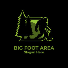 Big Foot Area Logo Sign Vector Template
