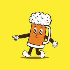 octoberfest flat beer illustration character