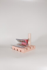 Beauty makeup with white background