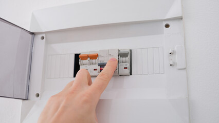 Electrical fuse for manual switch. Electricity meters