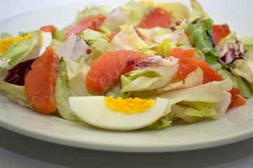 salad with salmon