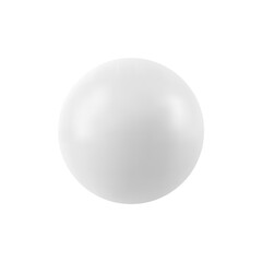 Vector 3d round white sphere. Realistic glossy 3d ball.
