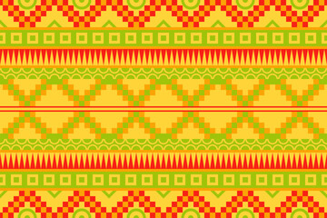 Seamless vector background with tribal geometric ornament. Ethnic pattern for fashion fabric. Abstract print with traditional oriental folk motives.