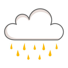 blue clouds heavy rain sign Concept Vector Icon Design, Autumn or Fall activities Symbol, Dry weather Sign, Temperate climates Elements Stock illustration