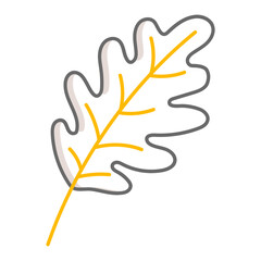 dead oak leaf Concept Vector Icon Design, Autumn or Fall activities Symbol, Dry weather Sign, Temperate climates Elements Stock illustration