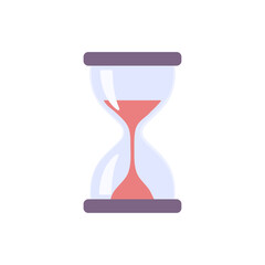 The hourglass is running out of time. end of deadline