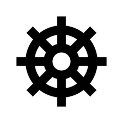 Boat Steering Vector Icon