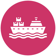 Cargo Ship Icon Style