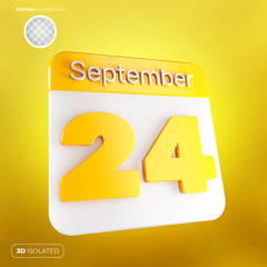 Calendar 24 September 3d premium