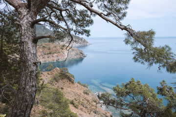 Fototapeta na wymiar bay view from Lycian trail