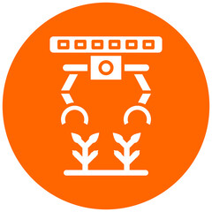 Agricultural Robot Icon Style