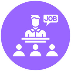 Job Fair Icon Style