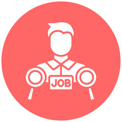 Job Seeker Male Icon Style