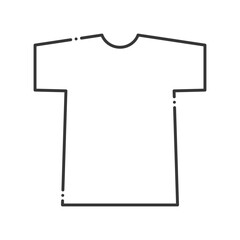 シンプルな半袖Tシャツのアイコン - 白・無地の洋服・下着のイメージ素材