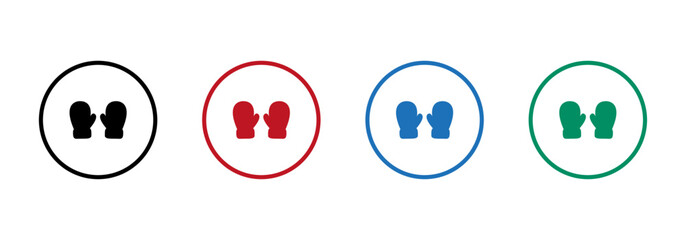 Winter mittens. Vector image. 