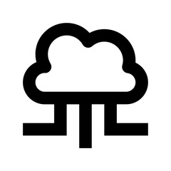 Cloud Sharing Vector Icon