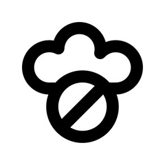 Cloud Blocked Vector Icon