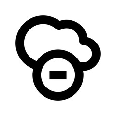 Cancel Cloud Vector Icon