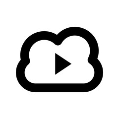 Cloud Media Vector Icon
