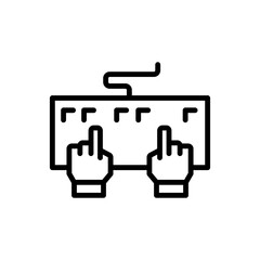 hand holding a keyboard icon, online coding course