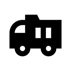Dumper Truck Flat Vector Icon 