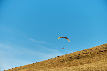 paragliding in the sky