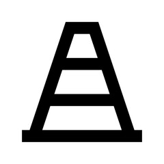 Construction Cone Flat Vector Icon 