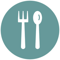 Knife and Fork Icon Style