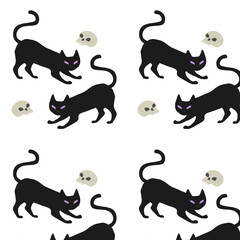 Black cats pattern