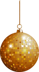 golden christmas ball