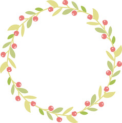 Fototapeta na wymiar pink pastel daisy spring wreath doodle flat style