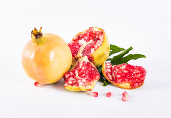 A fresh fruit rich in vitamins, pomegranate