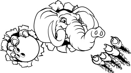 Elephant Bowling Ball Sports Animal Mascot