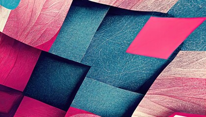 Abstract, modern, delicate and elegant red and blue gradient, pink and blue gradient, giving the impression of a rhombus moving forward. Graphic elements, background design.