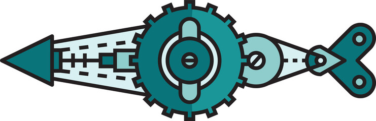 arrow weapon steampunk style illustration